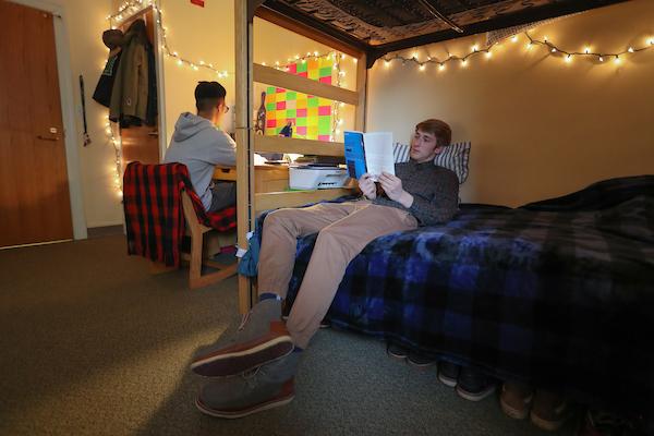 Students in their dorm