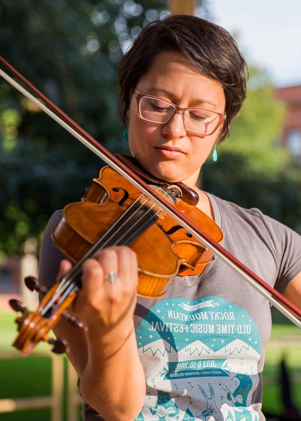 Music Student Playing Violin